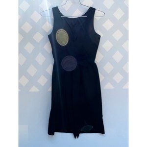 Another Ann Barry Jr. Womens A Line Dress Black Belted Sleeveless Vintage 11 (S)